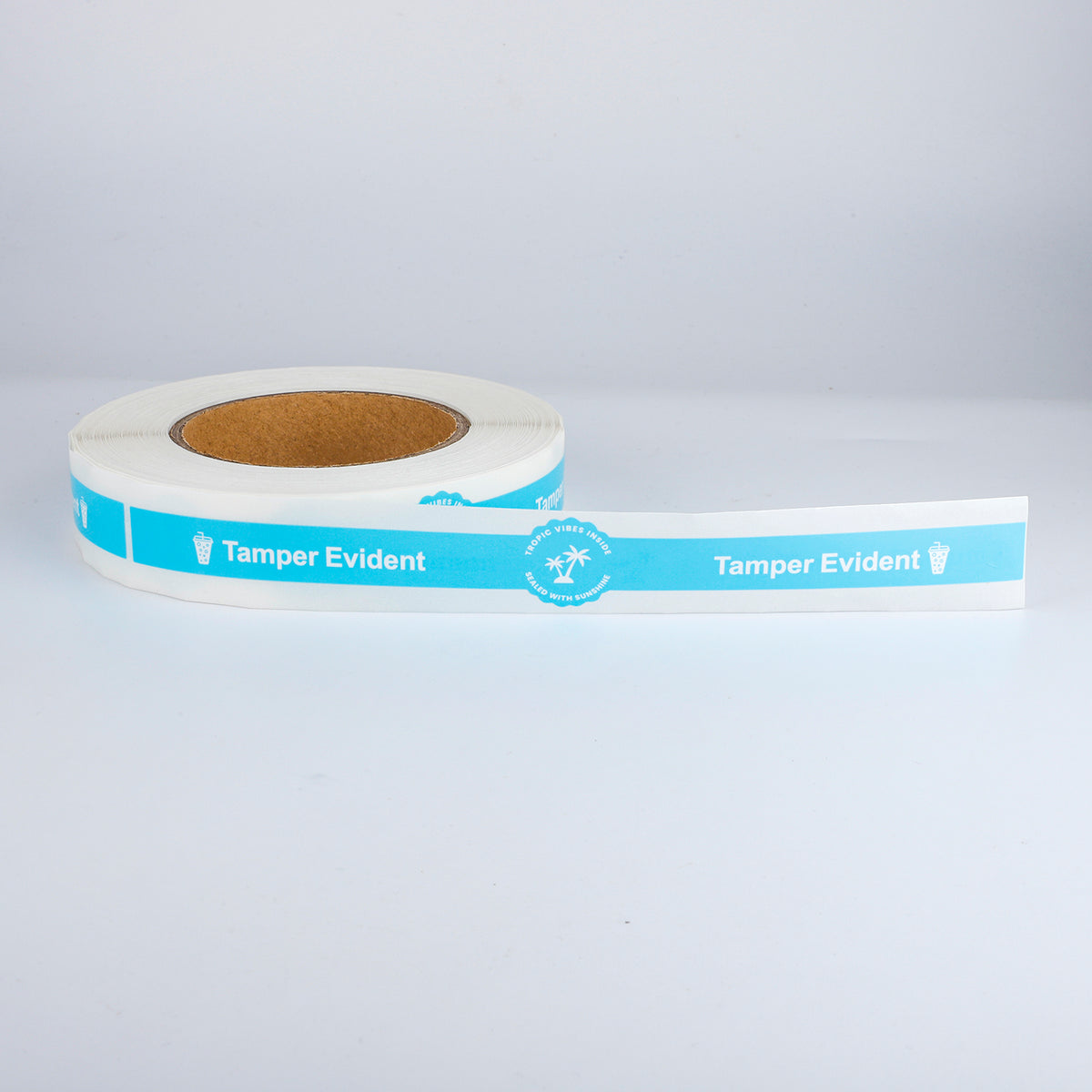 Watch-Style Tamper-Evident Vinyl Labels – Precision-Cut One-Time Security Seals for Packaging, 1” x 9”, 250 per Roll