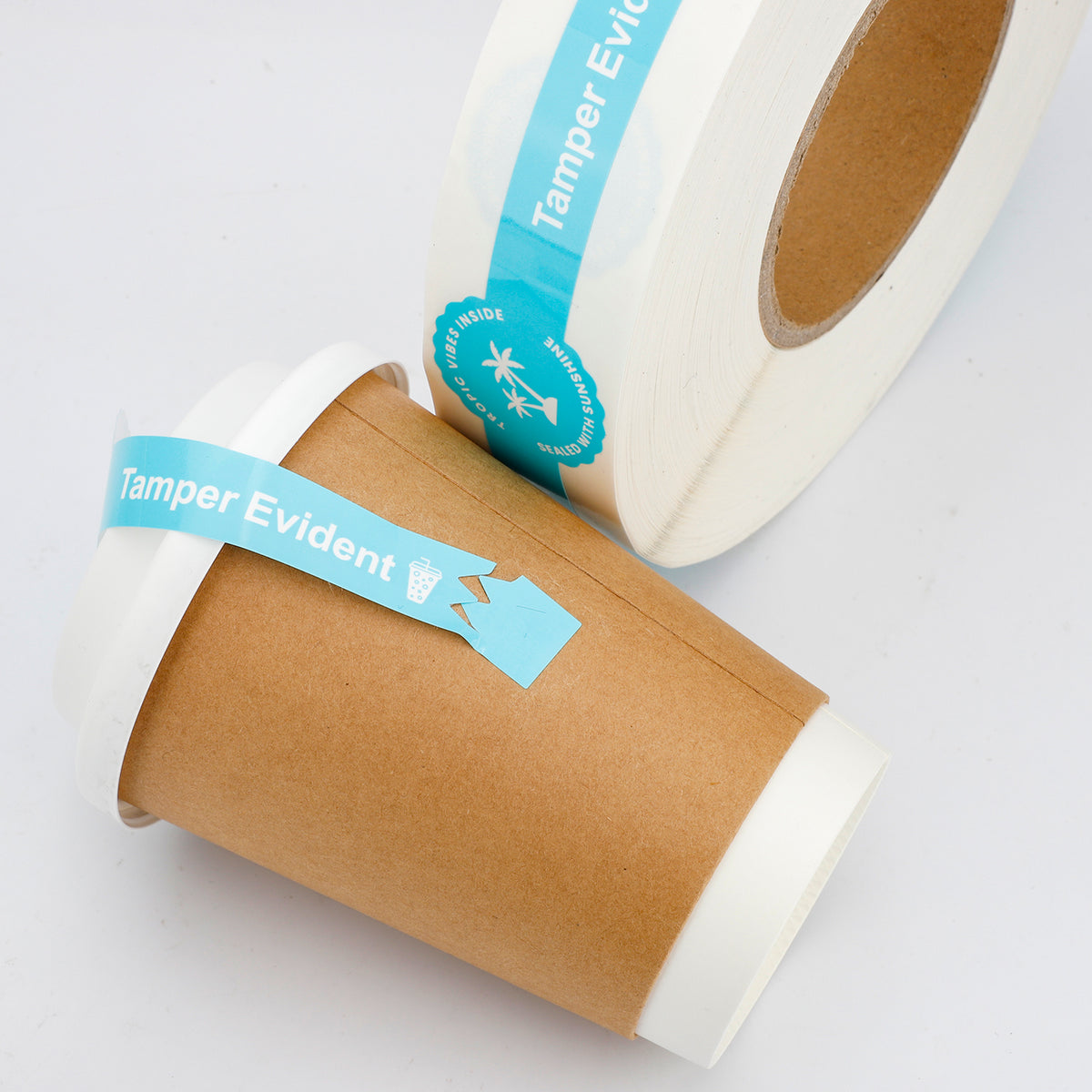 Watch-Style Tamper-Evident Vinyl Labels – Precision-Cut One-Time Security Seals for Packaging, 1.35” x 8.75”, 500 per Roll