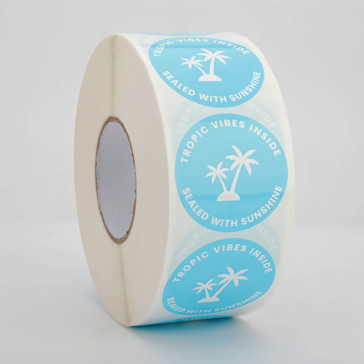 Rounded Waterproof BOPP Labels – Durable Packaging & Branding Stickers – 1.5” Round, 1,000 Labels per Roll