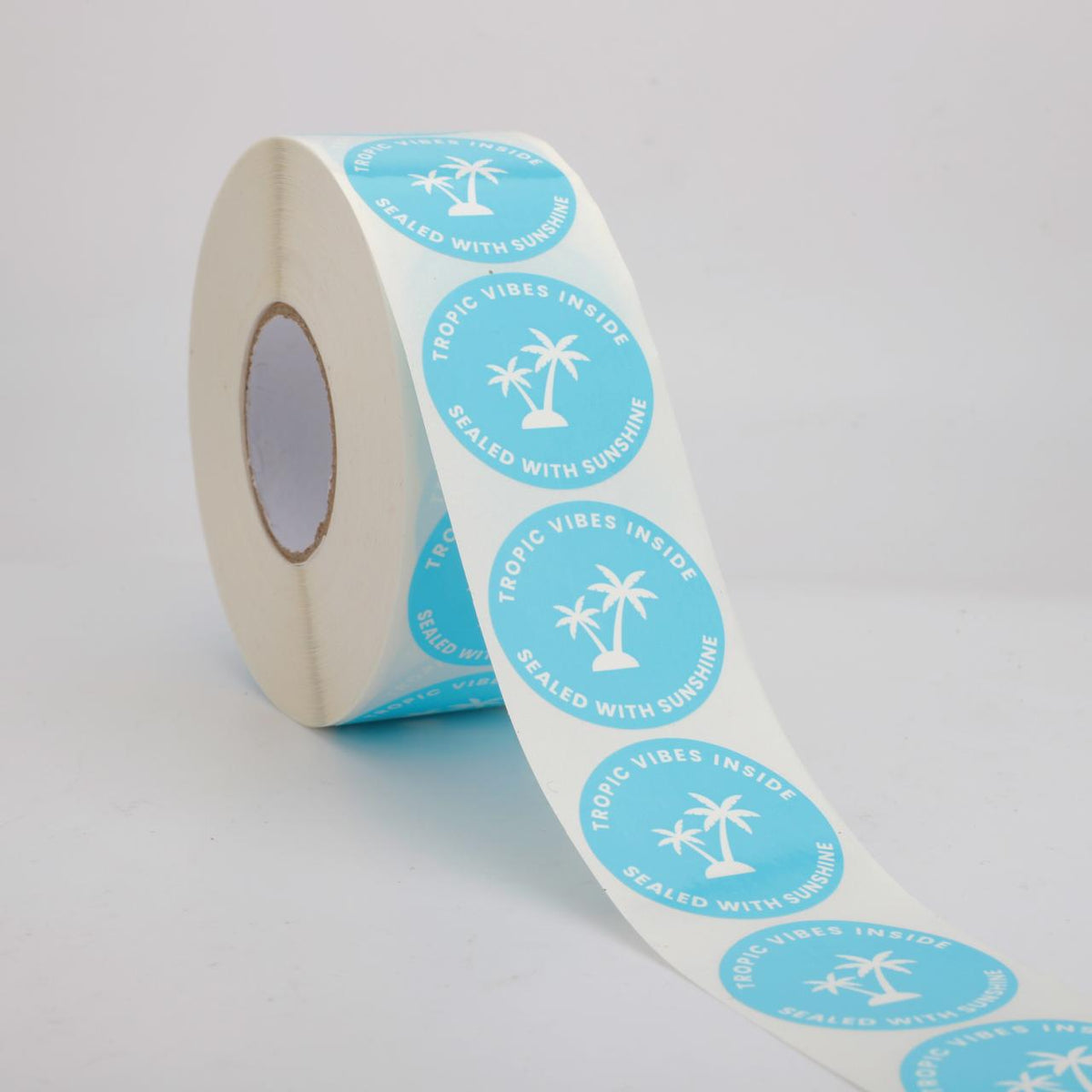 Rounded Waterproof BOPP Labels – Durable Packaging & Branding Stickers – 1.5” Round, 1,000 Labels per Roll