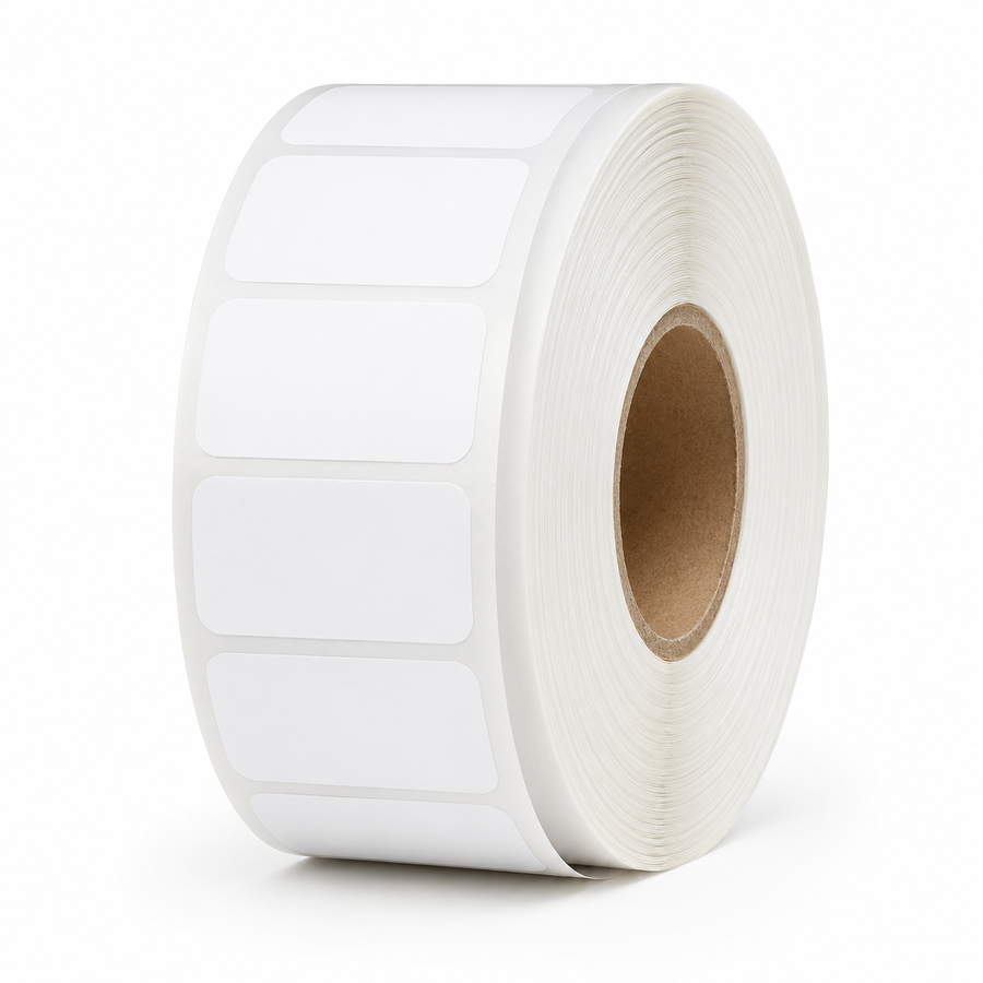 1" × 1.1875" Direct Thermal Waterproof PP Labels – 2,000/Roll (24 Roll)