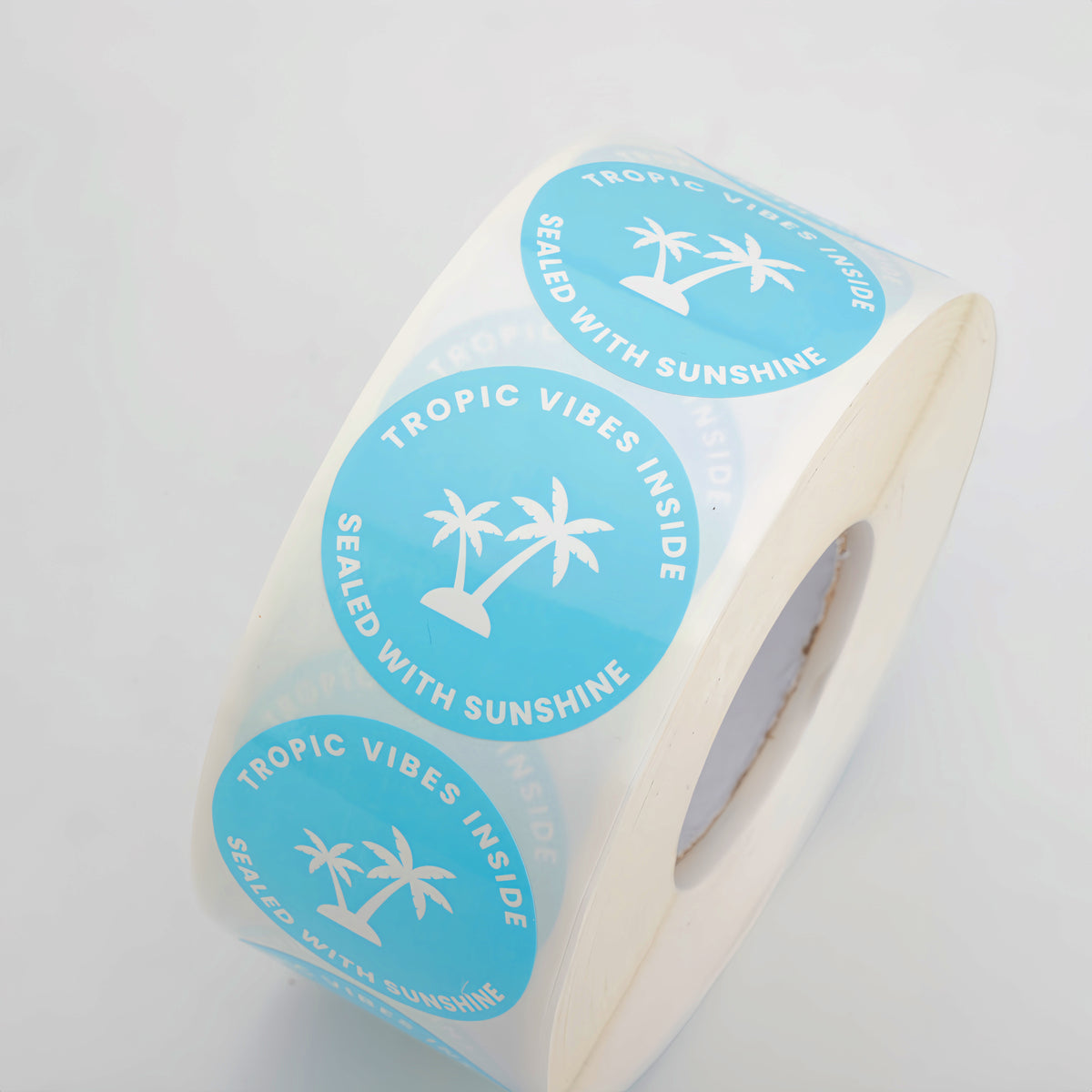 Rounded Waterproof BOPP Labels – Durable Packaging & Branding Stickers – 1.5” Round, 1,000 Labels per Roll