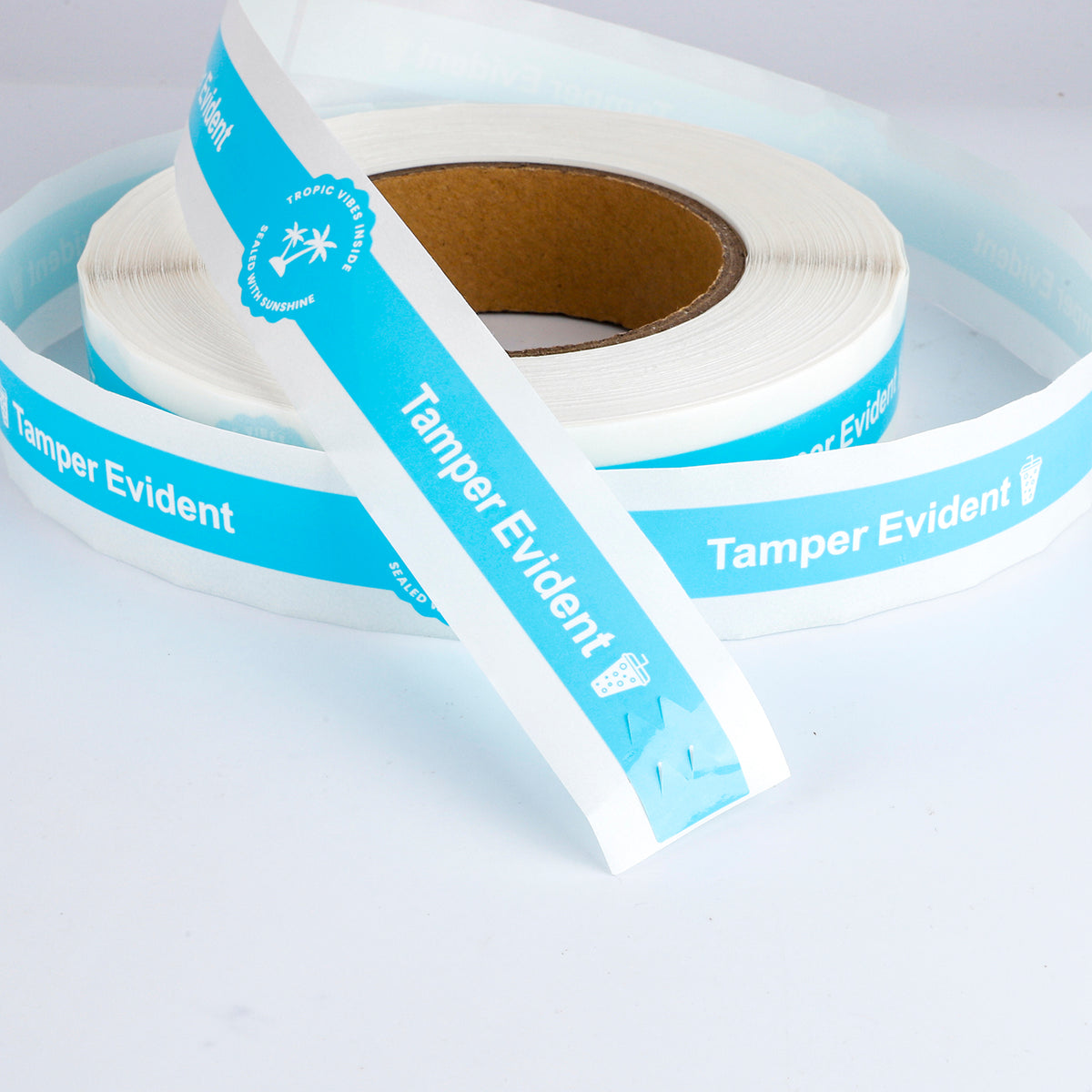 Watch-Style Tamper-Evident Vinyl Labels – Precision-Cut One-Time Security Seals for Packaging, 1” x 9”, 250 per Roll