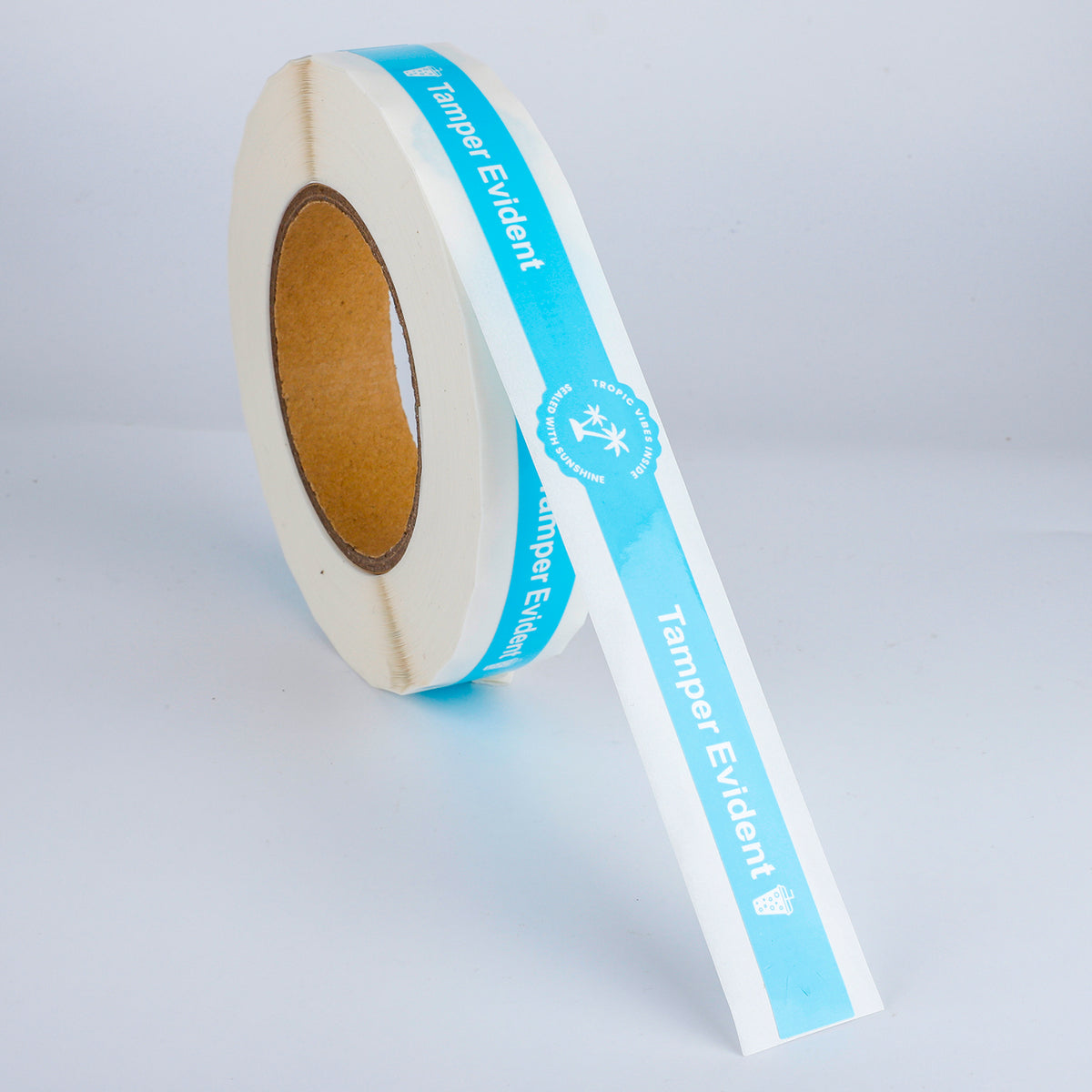 Watch-Style Tamper-Evident Vinyl Labels – Precision-Cut One-Time Security Seals for Packaging, 1” x 9”, 250 per Roll